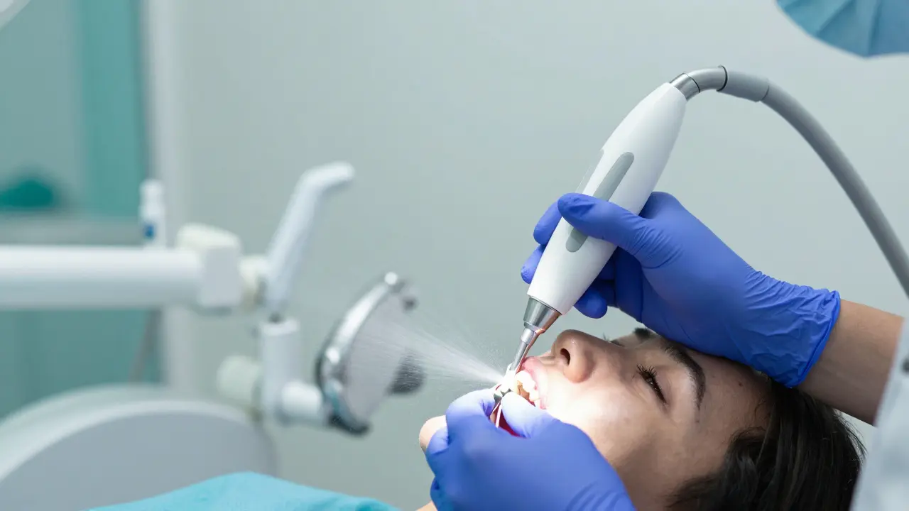 Profesionální čištění zubů pomocí ultrazvuku a Airflow