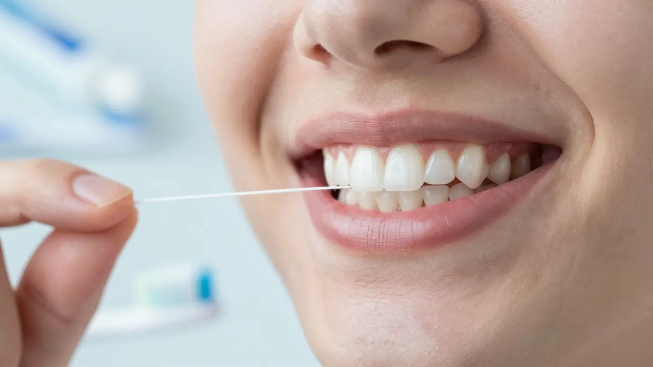 Bližší pohled na čištění mezizubních prostor dentální nití