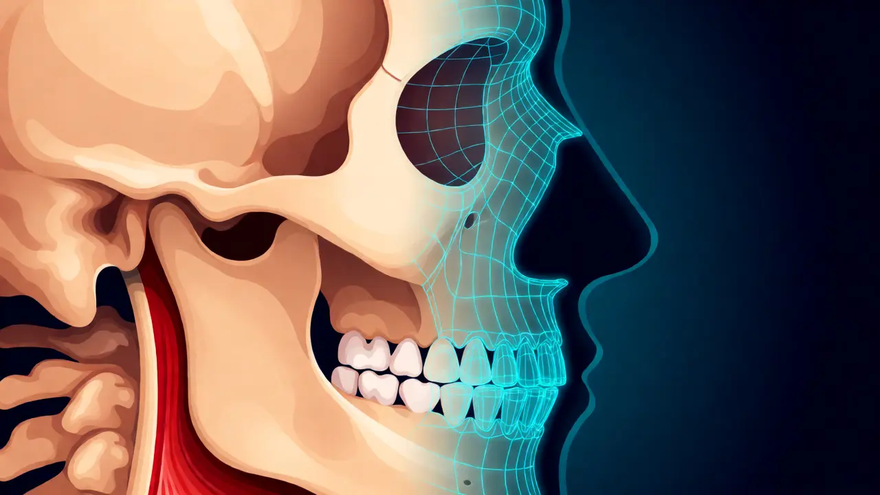 Kombinace anatomie lebky a 3D digitálního plánování