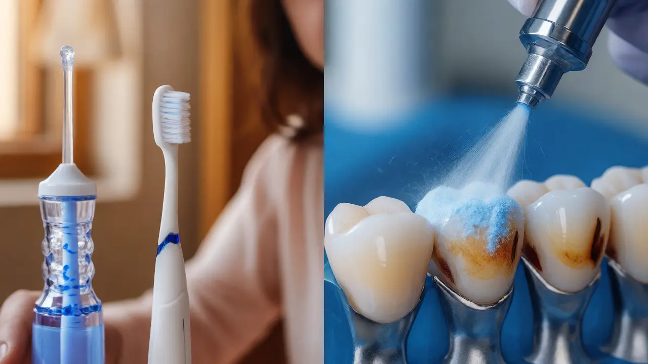 Srovnání domácí péče a profesionálního čištění Air-flowem